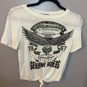Graphic tie tee